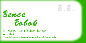 bence bobok business card